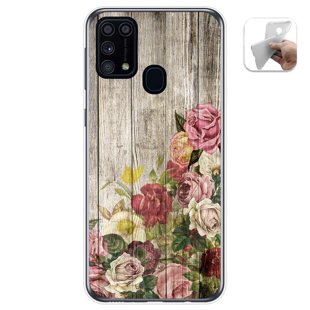 Funda Gel Tpu para Samsung Galaxy M31 diseño Madera 08 Dibujos