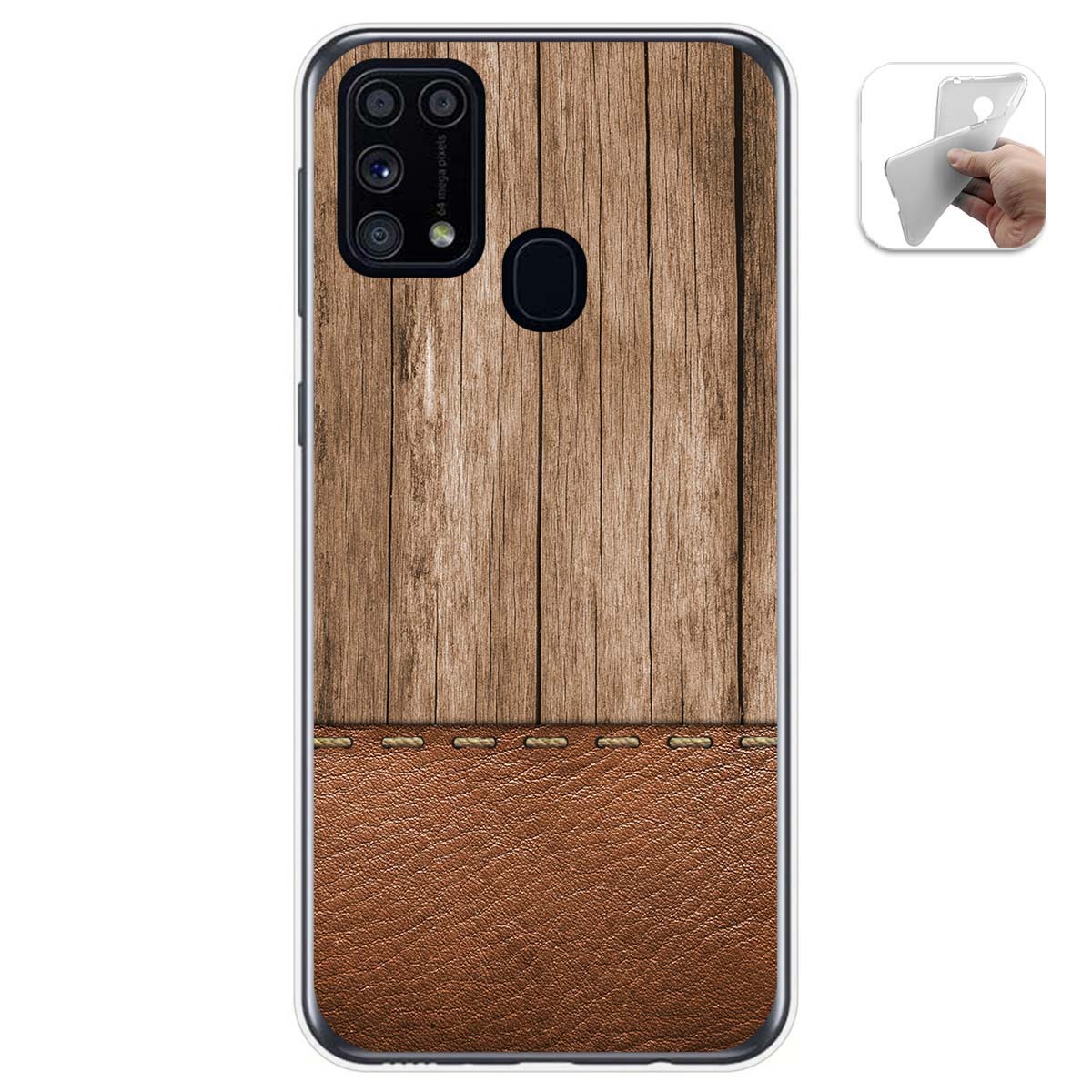Funda Gel Tpu para Samsung Galaxy M31 diseño Madera 09 Dibujos