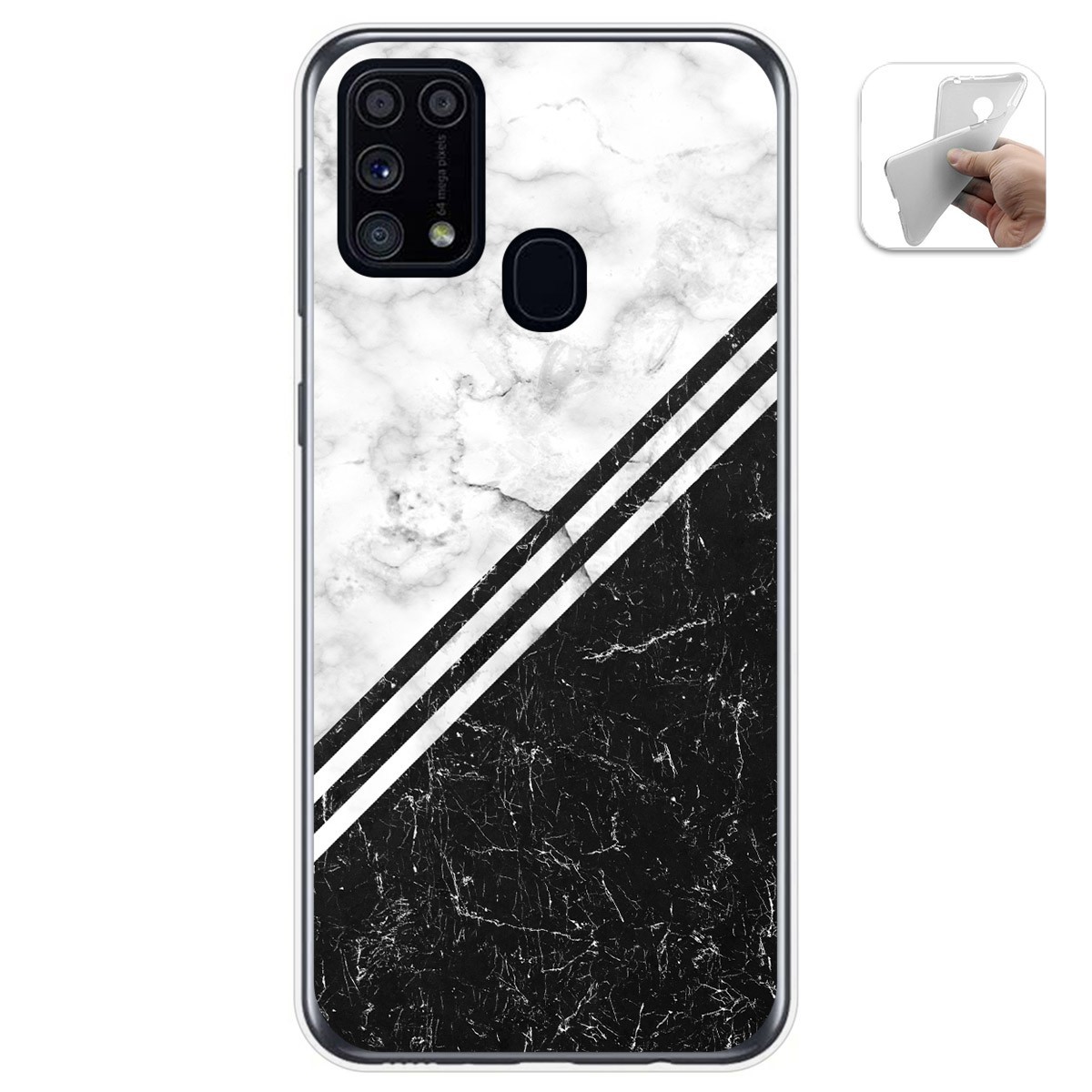 Funda Gel Tpu para Samsung Galaxy M31 diseño Mármol 01 Dibujos