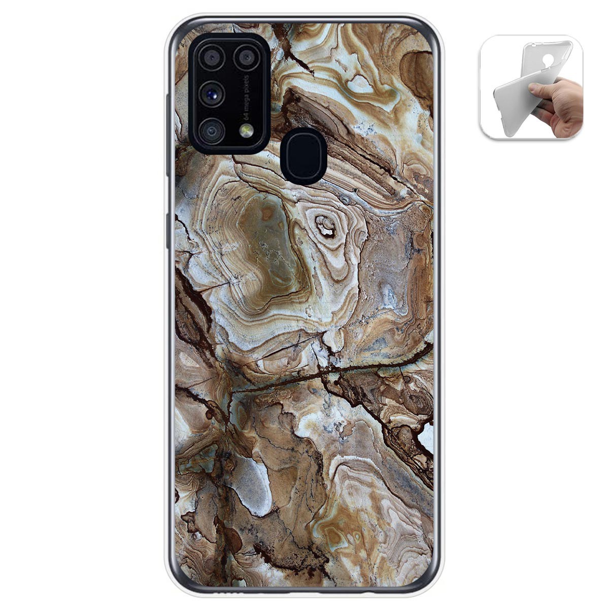 Funda Gel Tpu para Samsung Galaxy M31 diseño Mármol 14 Dibujos