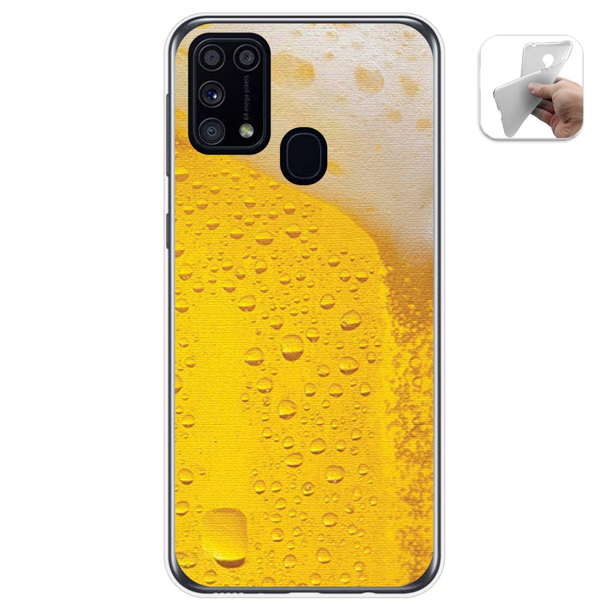 Funda Gel Tpu para Samsung Galaxy M31 diseño Cerveza Dibujos