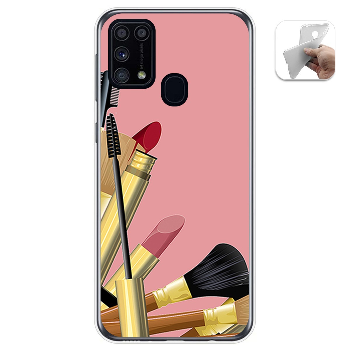 Funda Gel Tpu para Samsung Galaxy M31 diseño Brochas Dibujos