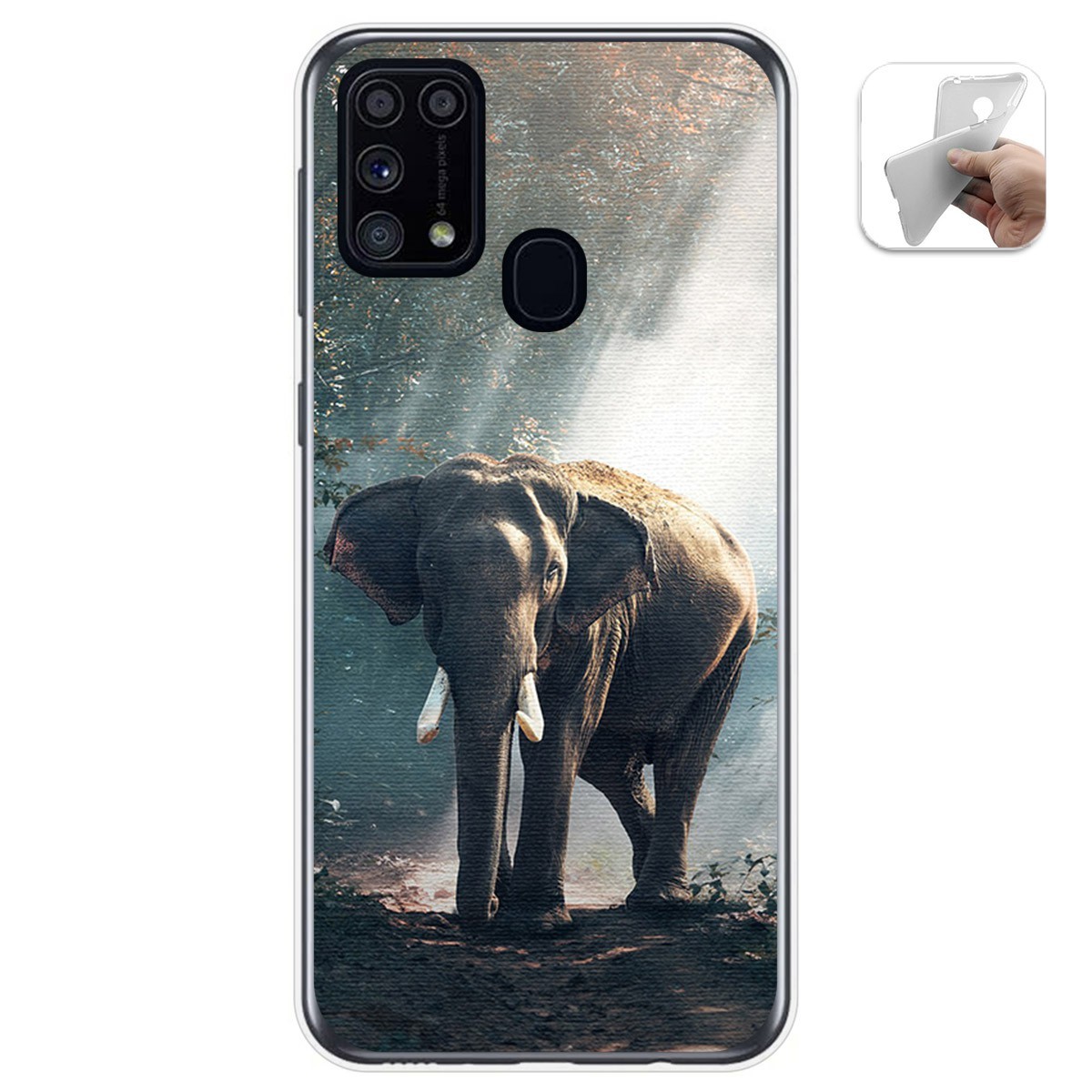 Funda Gel Tpu para Samsung Galaxy M31 diseño Elefante Dibujos
