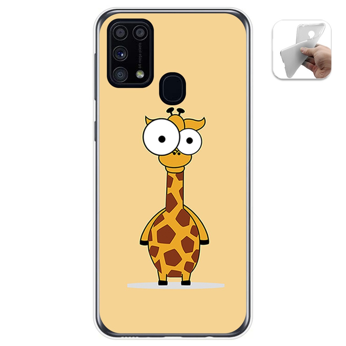 Funda Gel Tpu para Samsung Galaxy M31 diseño Jirafa Dibujos