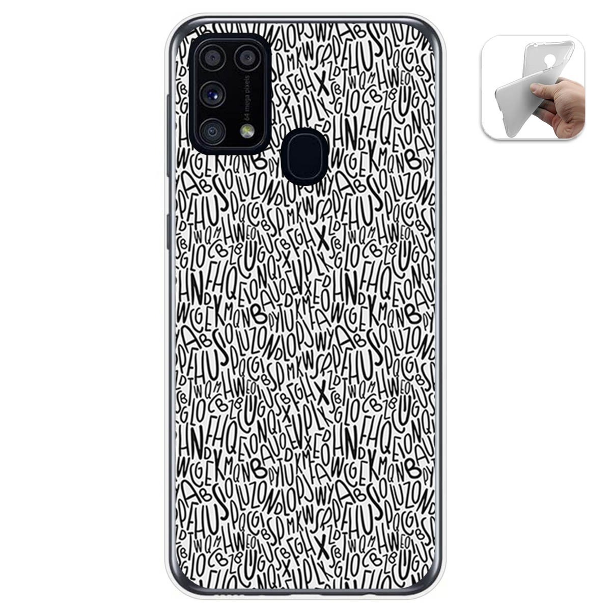 Funda Gel Tpu para Samsung Galaxy M31 diseño Letras Dibujos