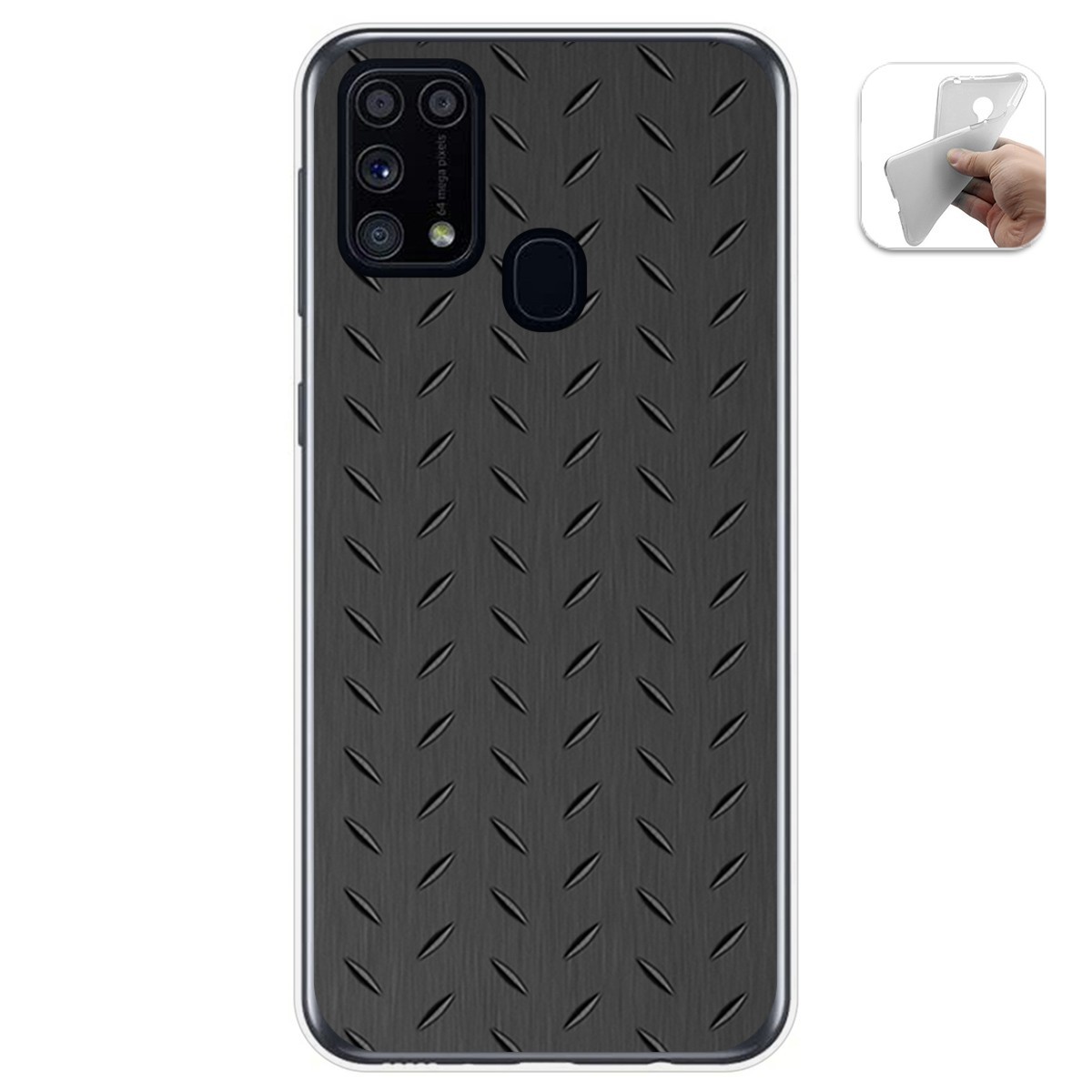 Funda Gel Tpu para Samsung Galaxy M31 diseño Metal Dibujos
