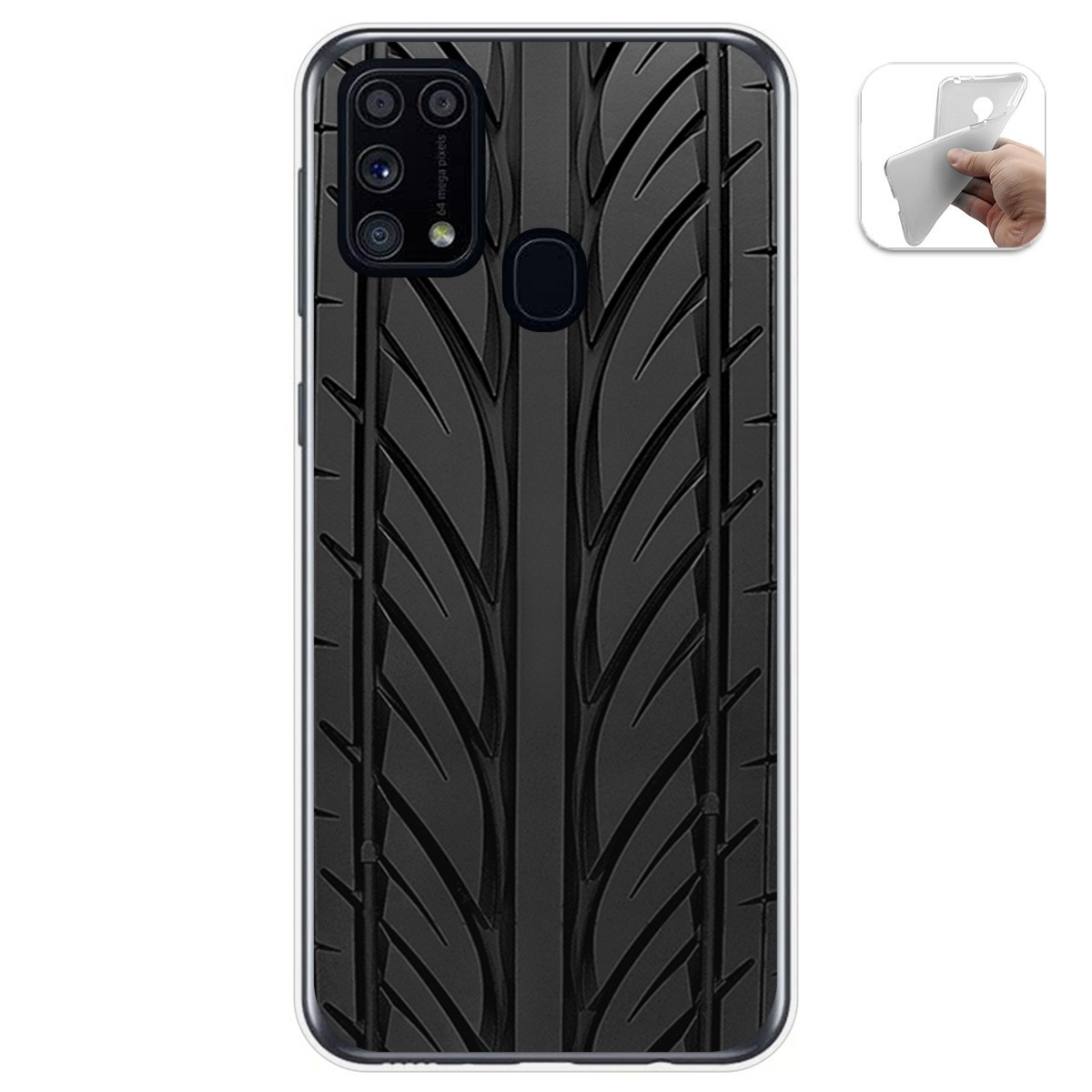 Funda Gel Tpu para Samsung Galaxy M31 diseño Neumatico Dibujos