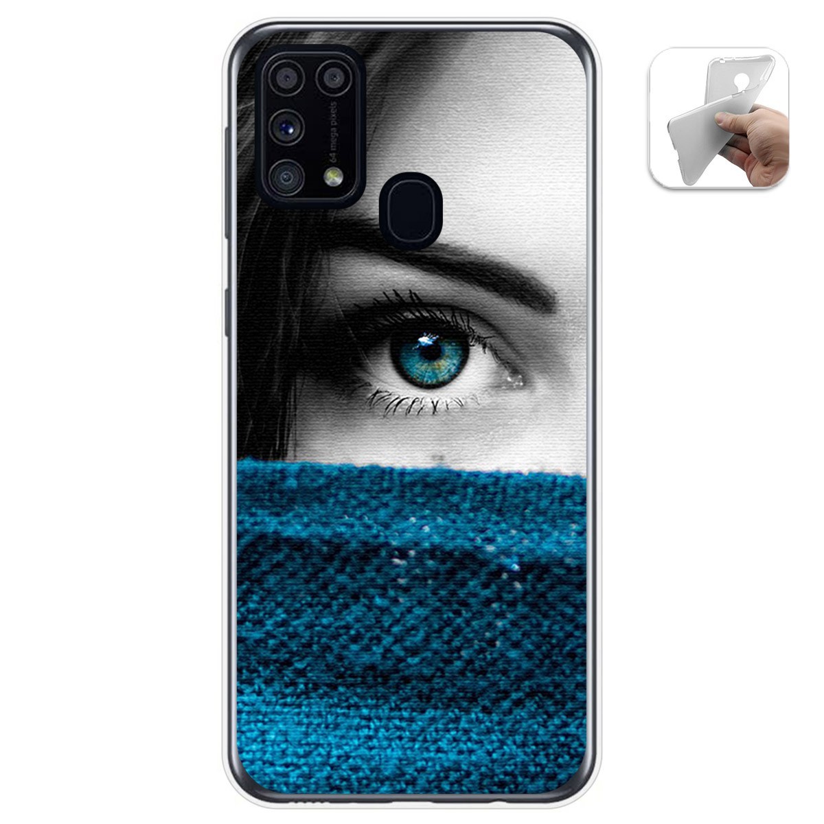 Funda Gel Tpu para Samsung Galaxy M31 diseño Ojo Dibujos