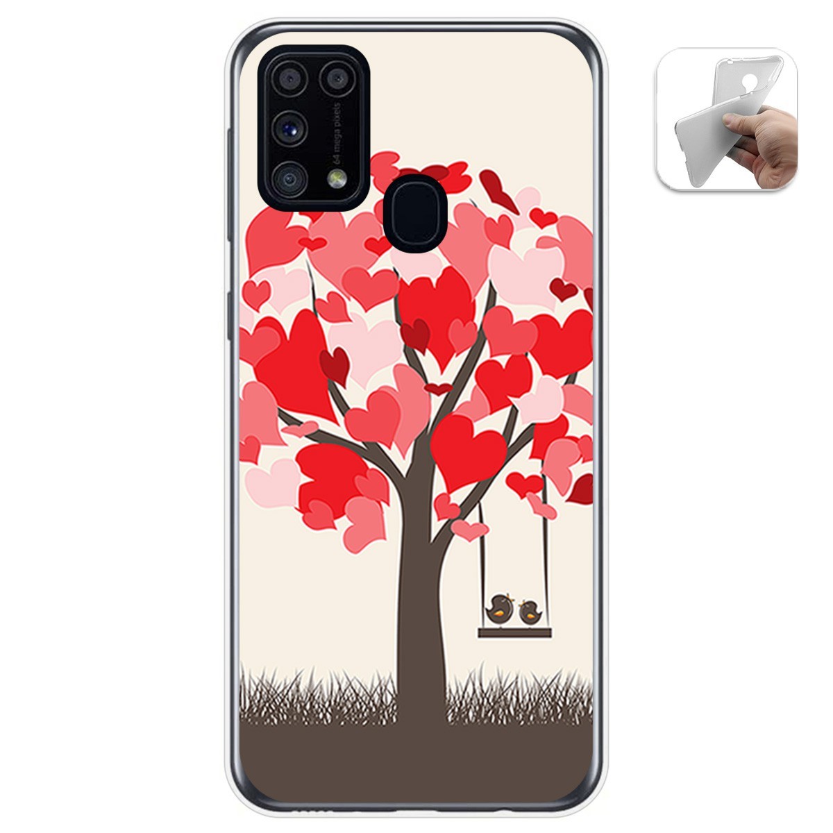 Funda Gel Tpu para Samsung Galaxy M31 diseño Pajaritos Dibujos
