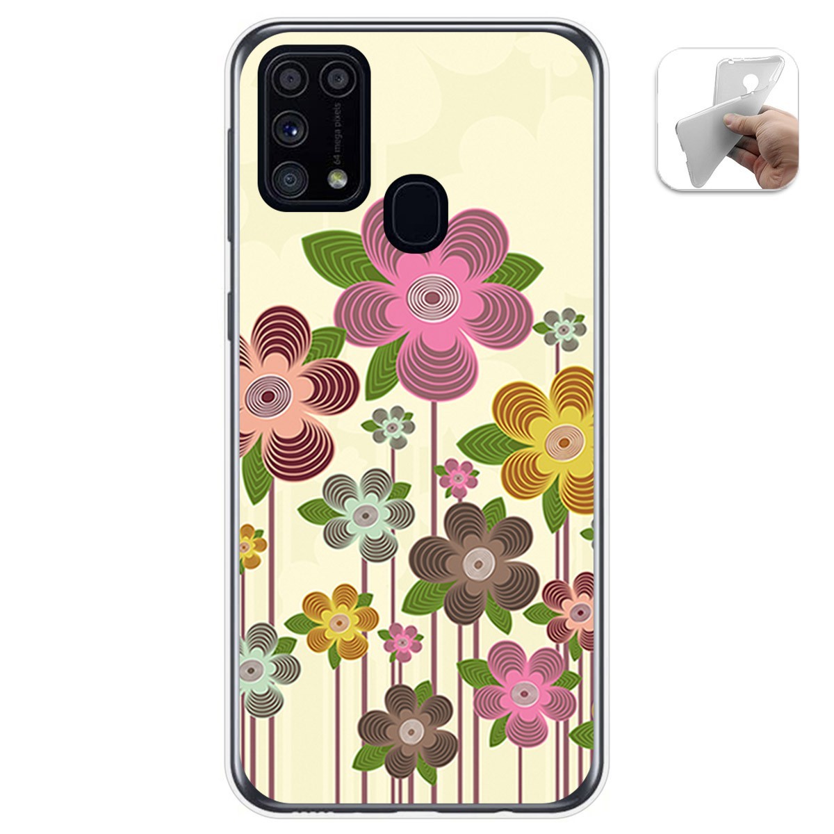 Funda Gel Tpu para Samsung Galaxy M31 diseño Primavera En Flor Dibujos