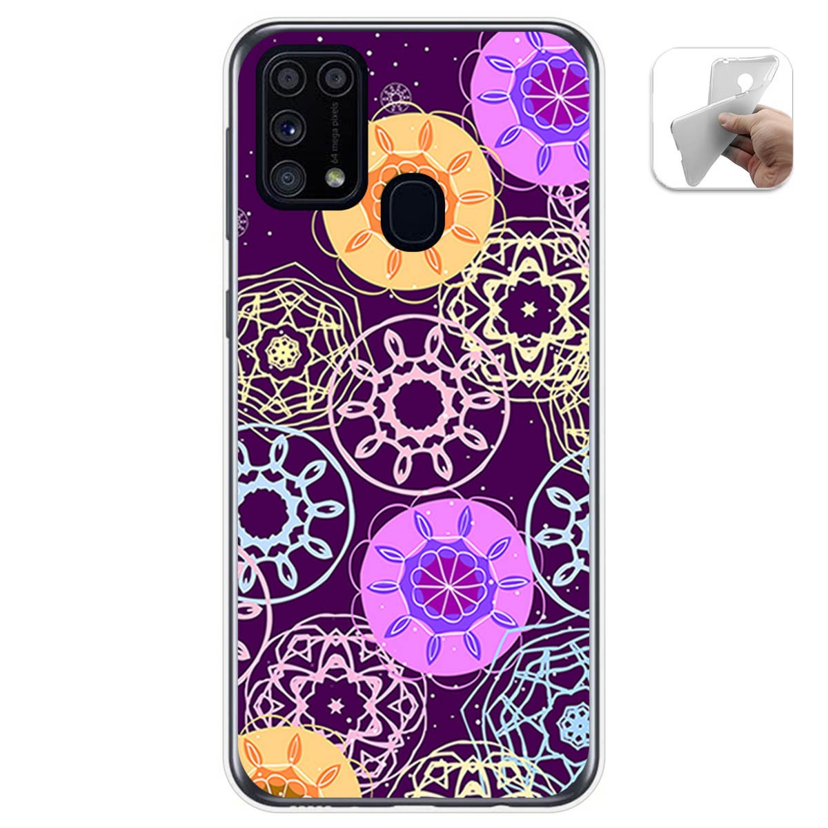 Funda Gel Tpu para Samsung Galaxy M31 diseño Radial Dibujos