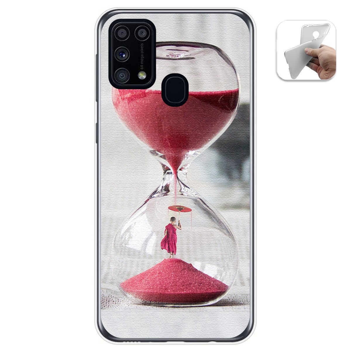 Funda Gel Tpu para Samsung Galaxy M31 diseño Reloj Dibujos