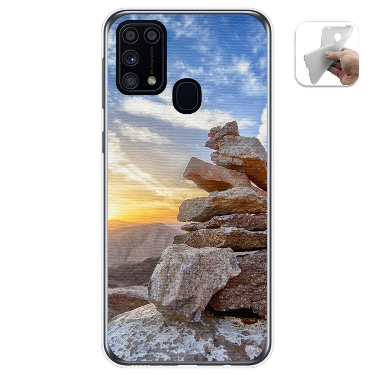 Funda Gel Tpu para Samsung Galaxy M31 diseño Sunset Dibujos