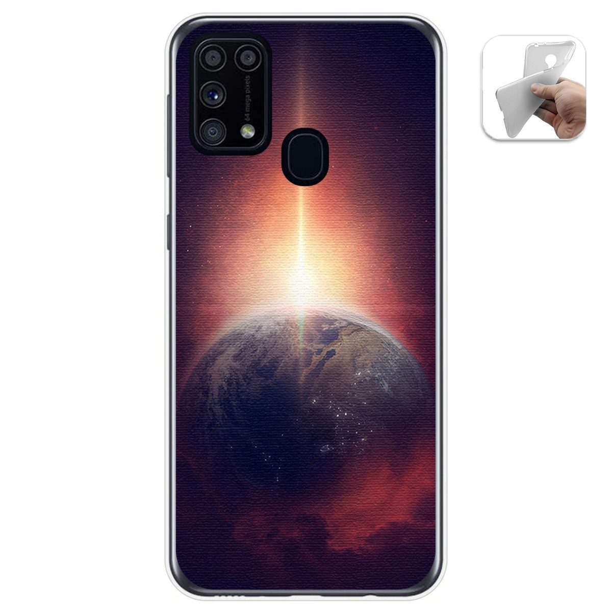 Funda Gel Tpu para Samsung Galaxy M31 diseño Tierra Dibujos