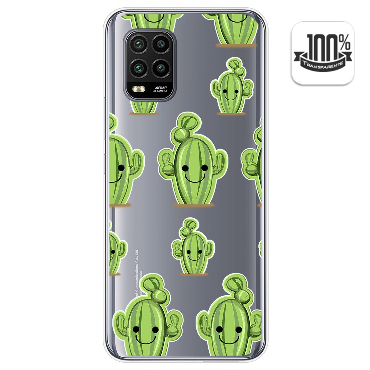 Funda Gel Transparente para Xiaomi Mi 10 Lite diseño Cactus Dibujos