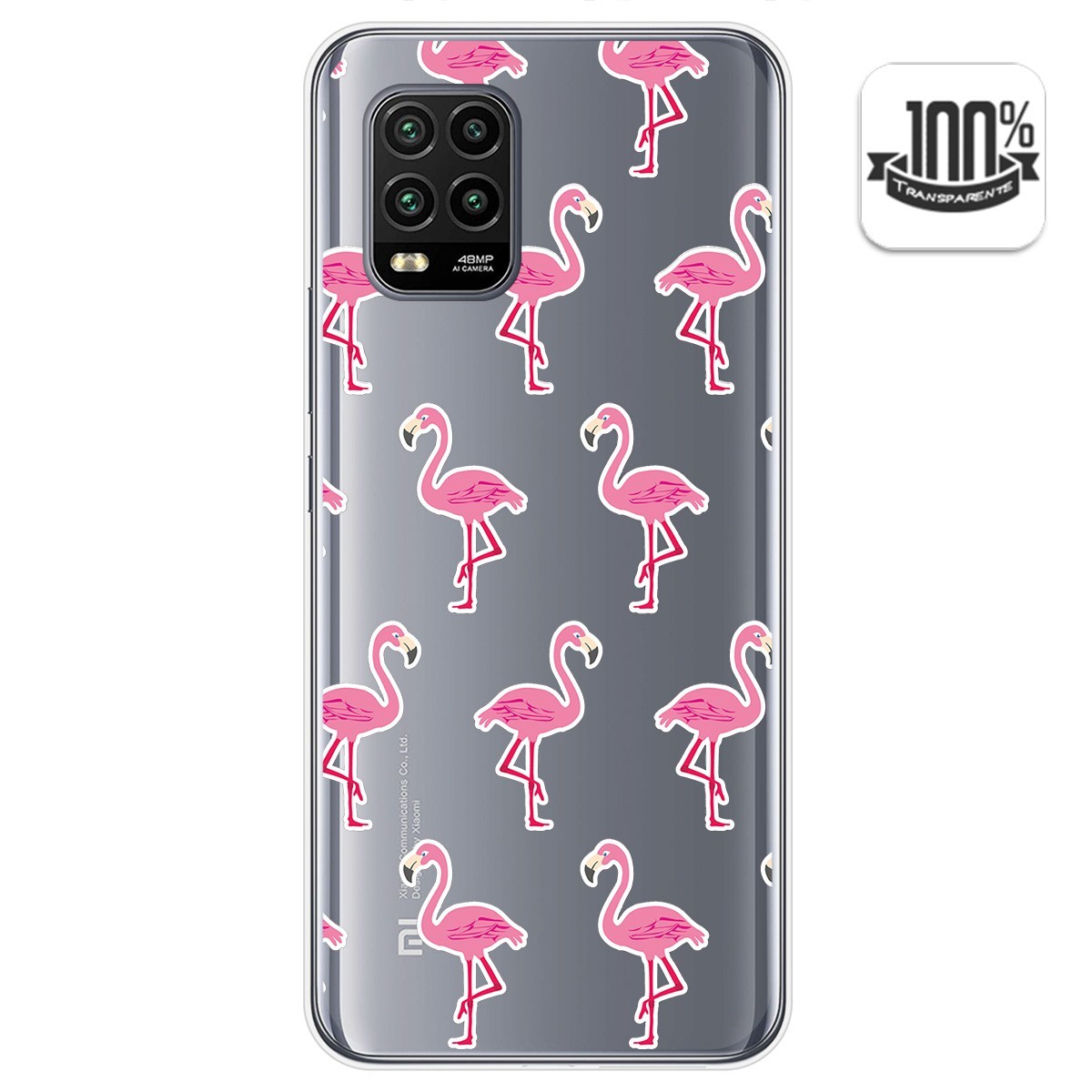 Funda Gel Transparente para Xiaomi Mi 10 Lite diseño Flamenco Dibujos