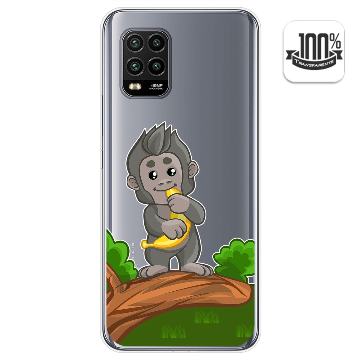 Funda Gel Transparente para Xiaomi Mi 10 Lite diseño Mono Dibujos