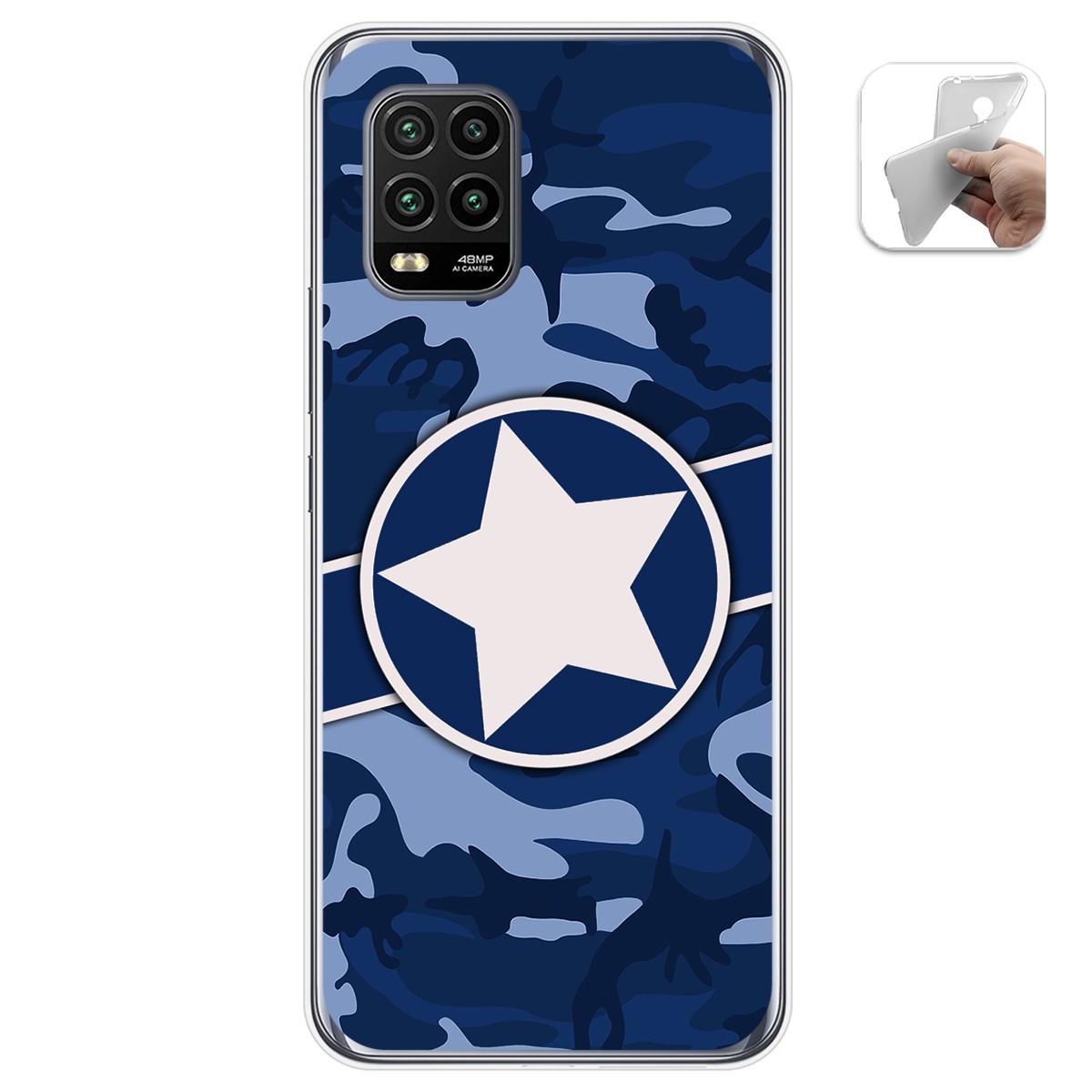 Funda Gel Tpu para Xiaomi Mi 10 Lite diseño Camuflaje 03 Dibujos