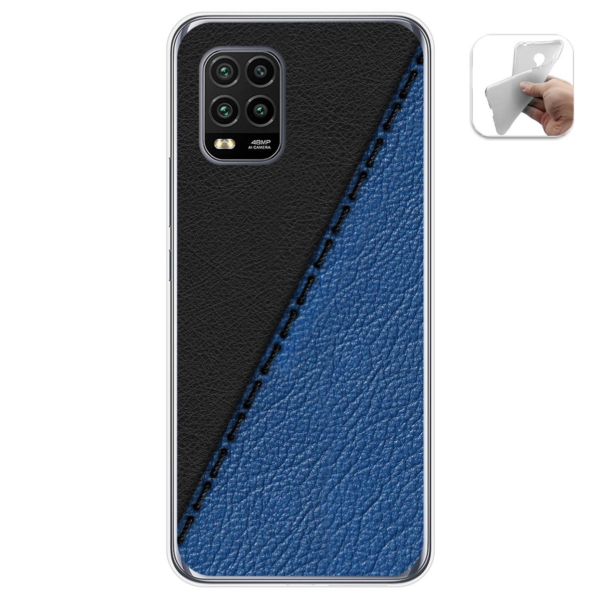 Funda Gel Tpu para Xiaomi Mi 10 Lite diseño Cuero 02 Dibujos