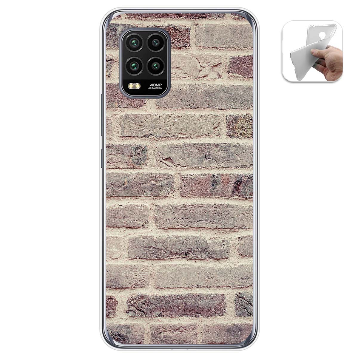 Funda Gel Tpu para Xiaomi Mi 10 Lite diseño Ladrillo 01 Dibujos