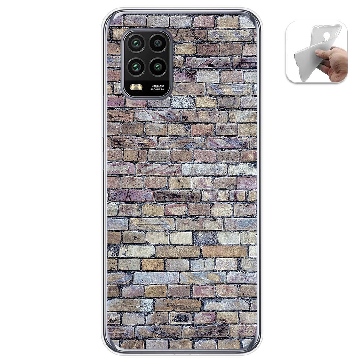 Funda Gel Tpu para Xiaomi Mi 10 Lite diseño Ladrillo 02 Dibujos