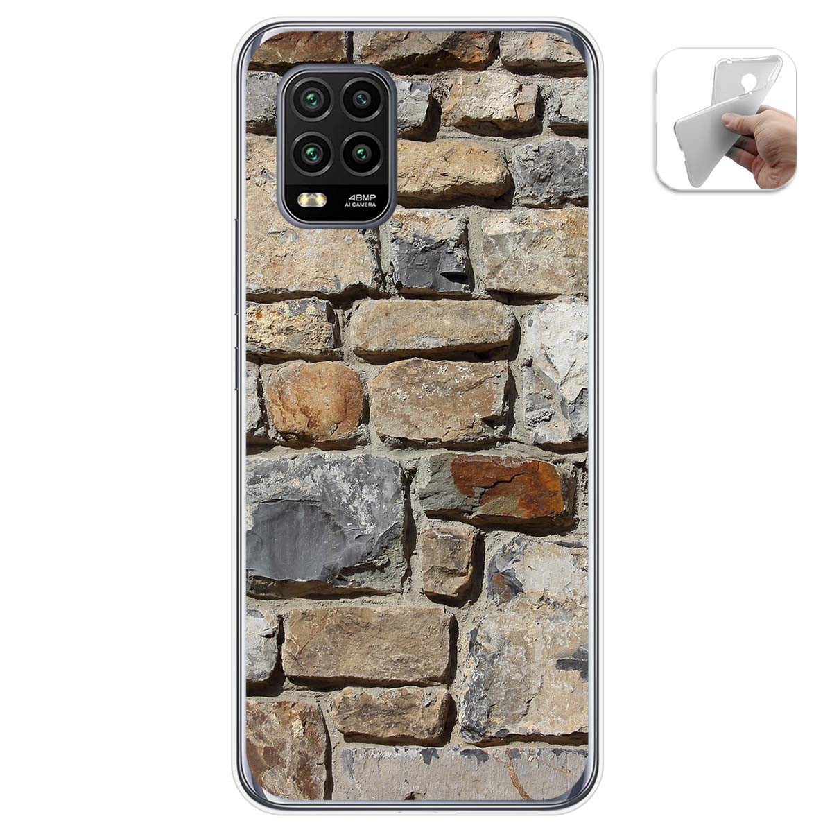 Funda Gel Tpu para Xiaomi Mi 10 Lite diseño Ladrillo 03 Dibujos