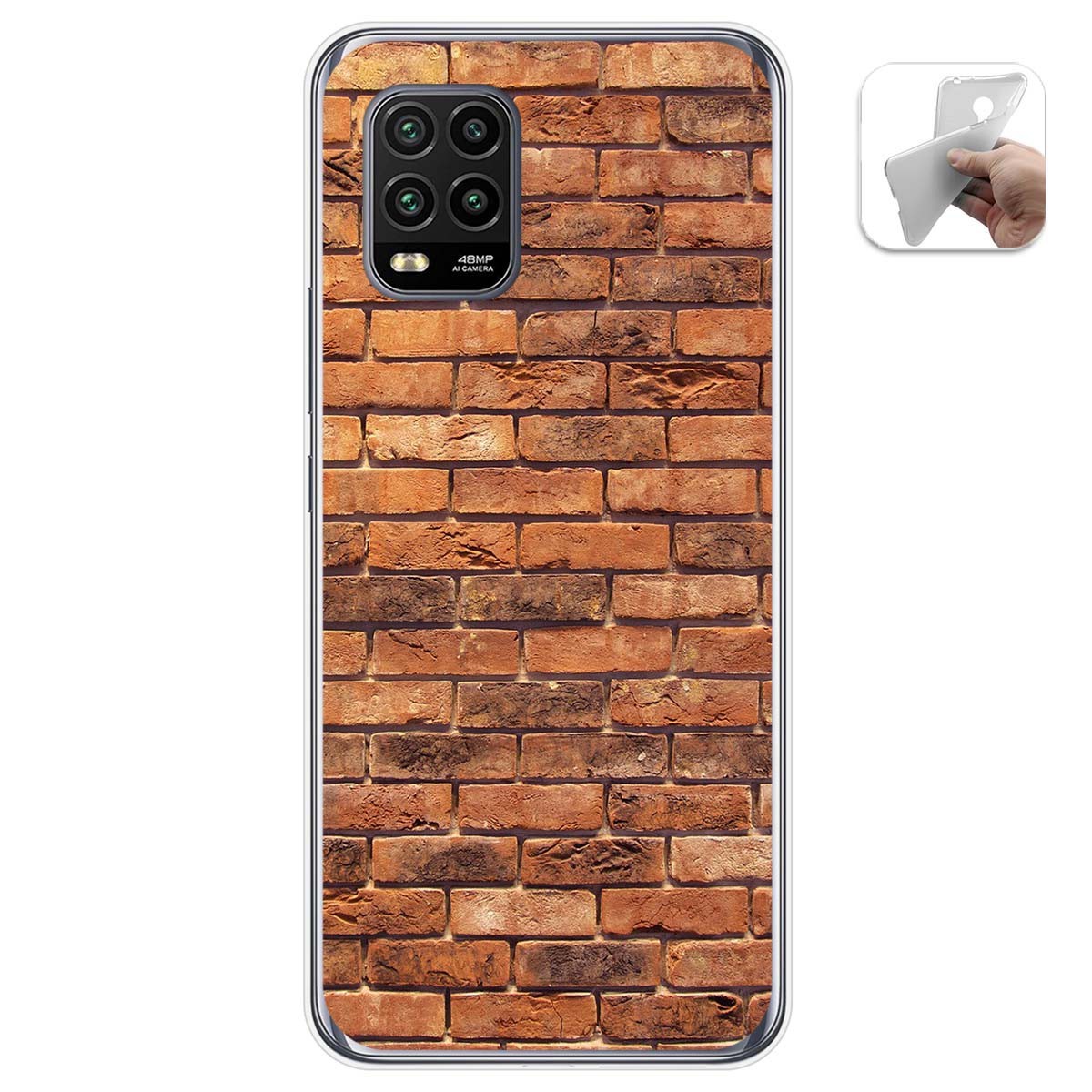 Funda Gel Tpu para Xiaomi Mi 10 Lite diseño Ladrillo 04 Dibujos