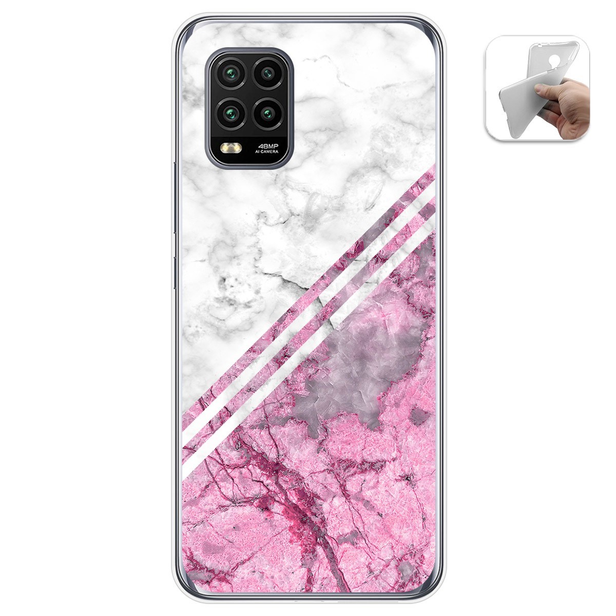 Funda Gel Tpu para Xiaomi Mi 10 Lite diseño Mármol 03 Dibujos