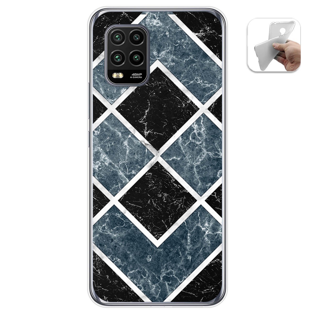 Funda Gel Tpu para Xiaomi Mi 10 Lite diseño Mármol 06 Dibujos