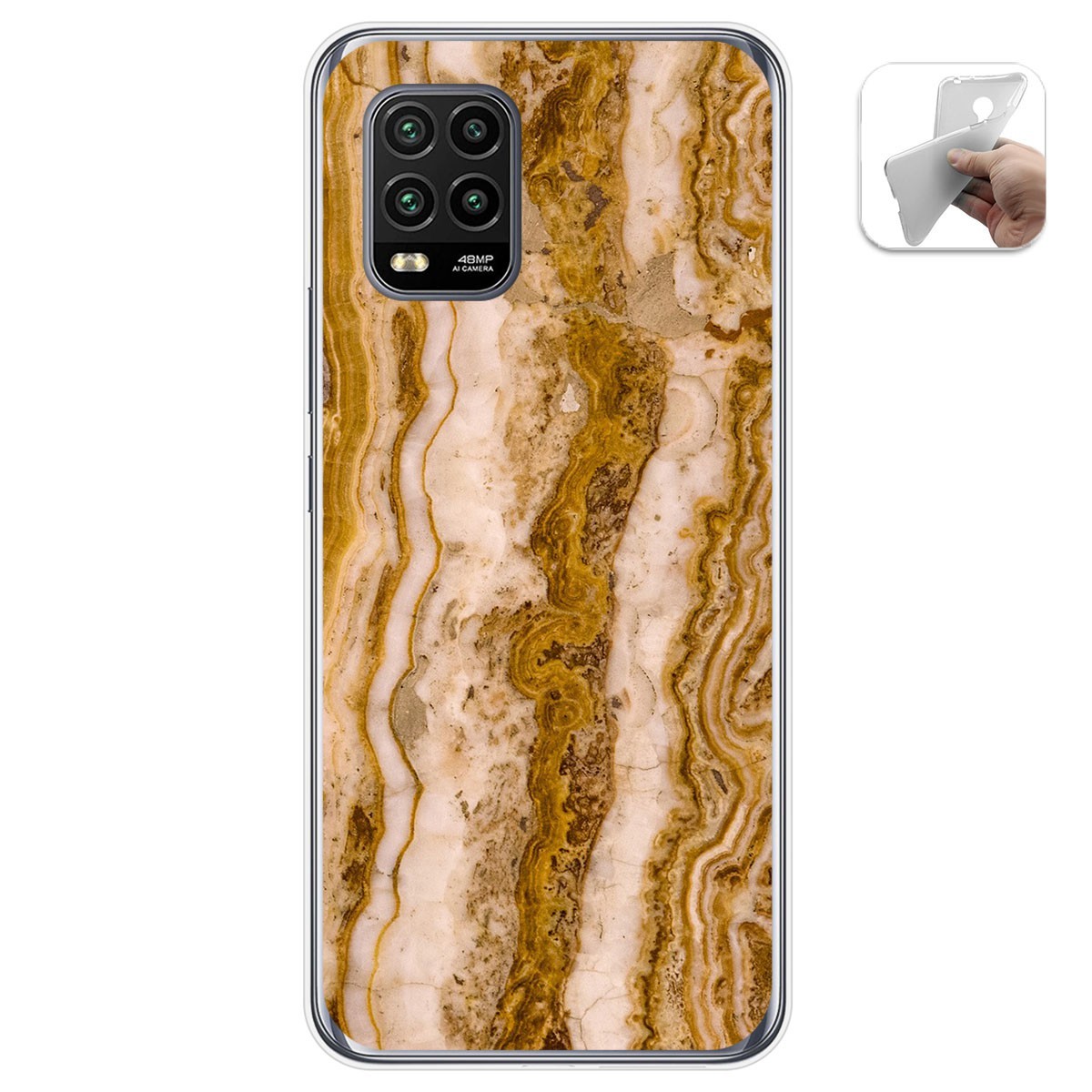 Funda Gel Tpu para Xiaomi Mi 10 Lite diseño Mármol 10 Dibujos