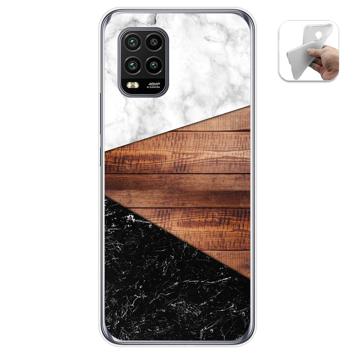 Funda Gel Tpu para Xiaomi Mi 10 Lite diseño Mármol 11 Dibujos
