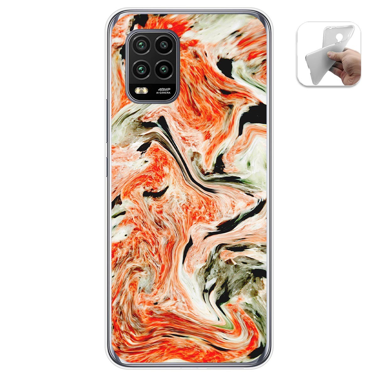 Funda Gel Tpu para Xiaomi Mi 10 Lite diseño Mármol 12 Dibujos