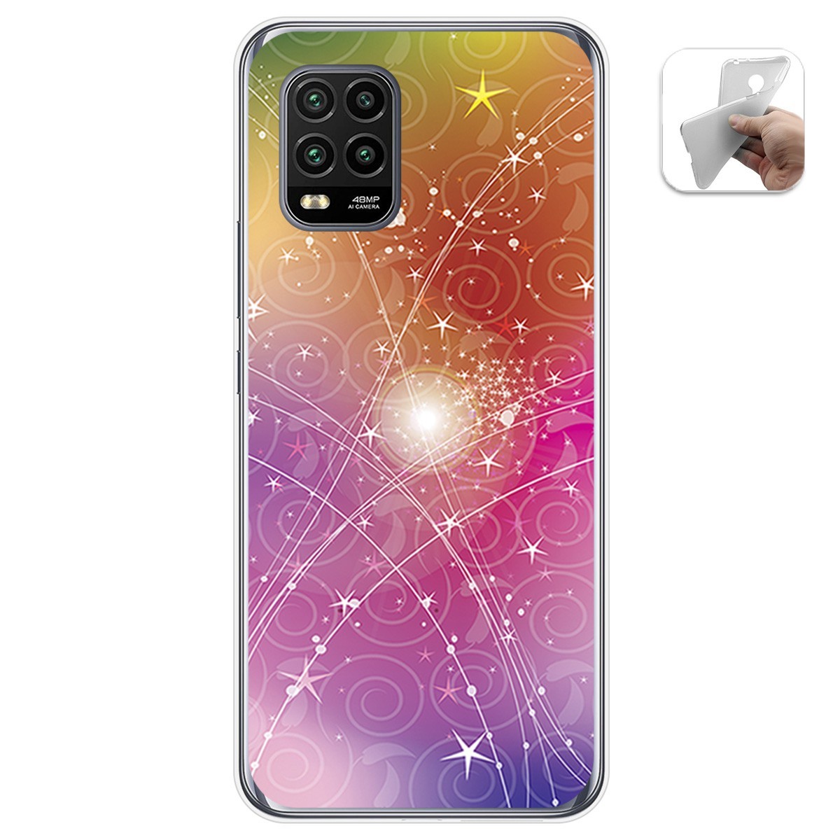 Funda Gel Tpu para Xiaomi Mi 10 Lite diseño Abstracto Dibujos