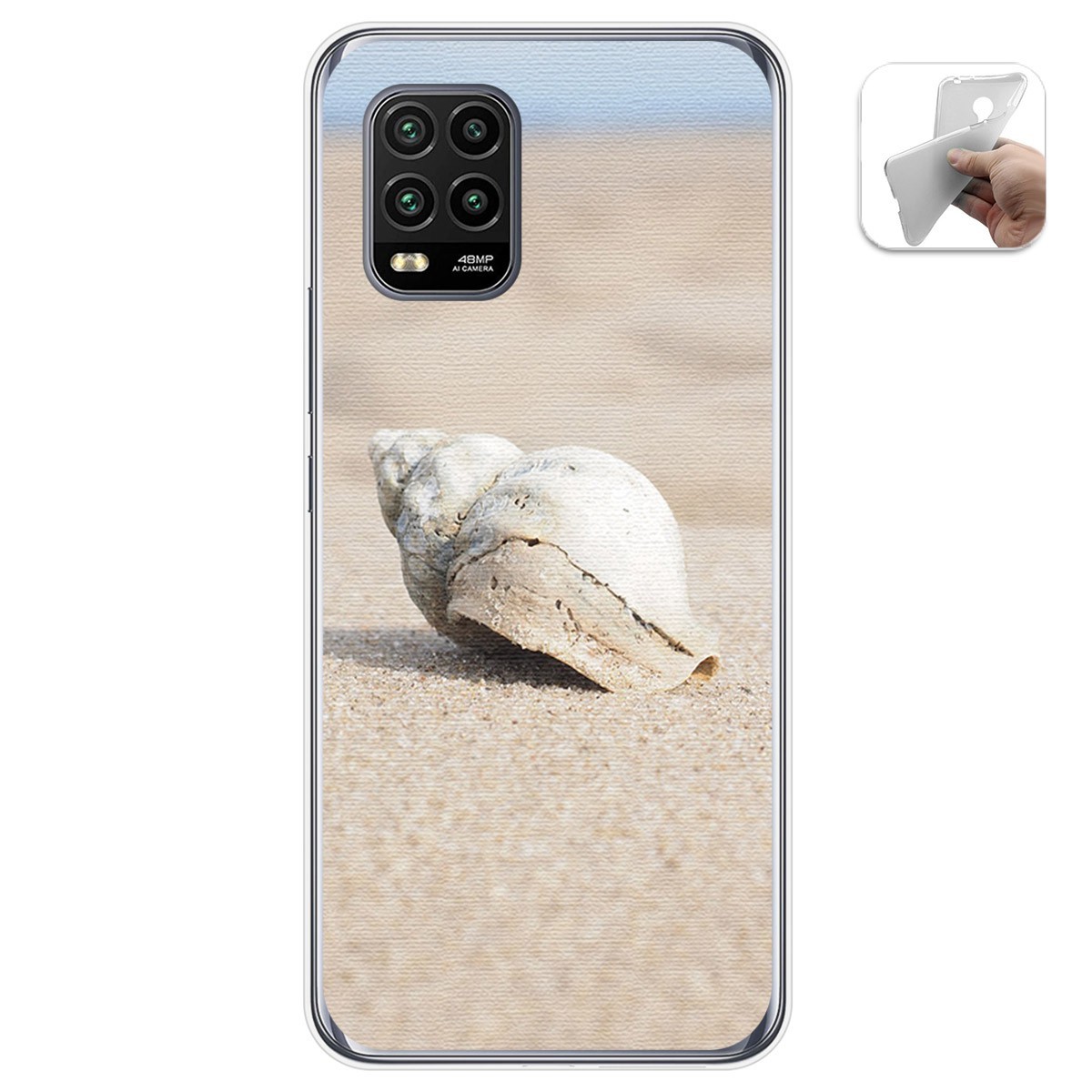 Funda Gel Tpu para Xiaomi Mi 10 Lite diseño Concha Dibujos