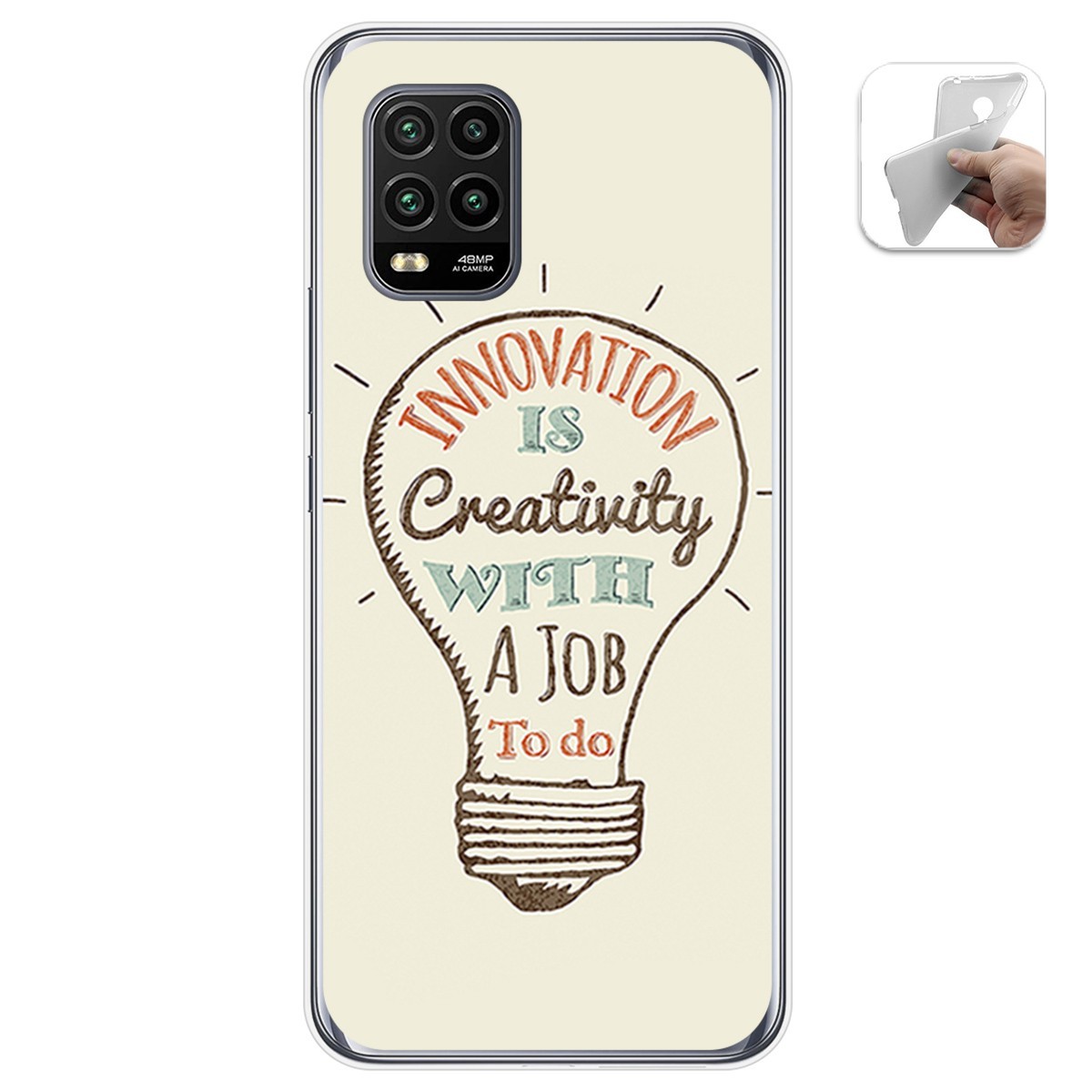 Funda Gel Tpu para Xiaomi Mi 10 Lite diseño Creativity Dibujos