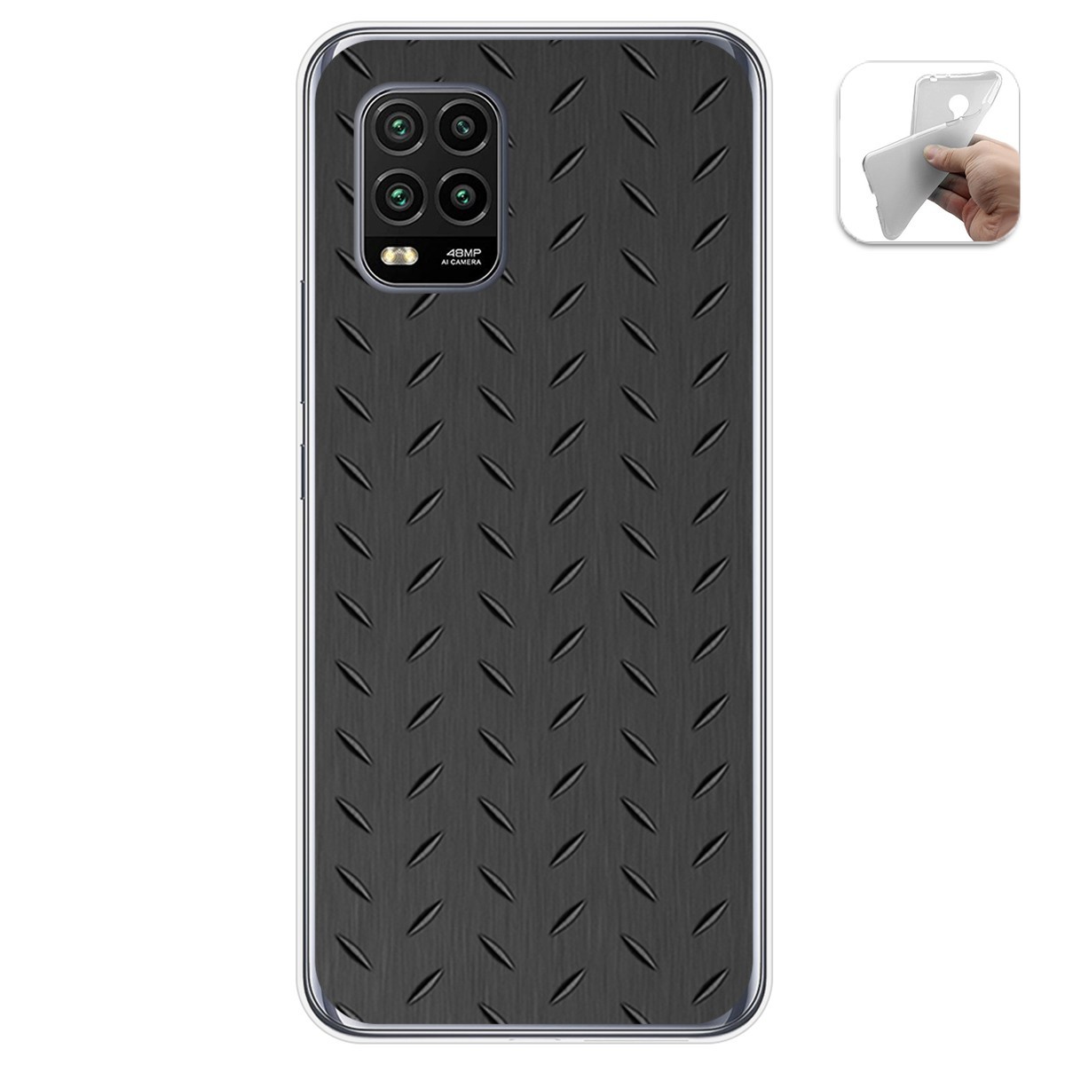 Funda Gel Tpu para Xiaomi Mi 10 Lite diseño Metal Dibujos