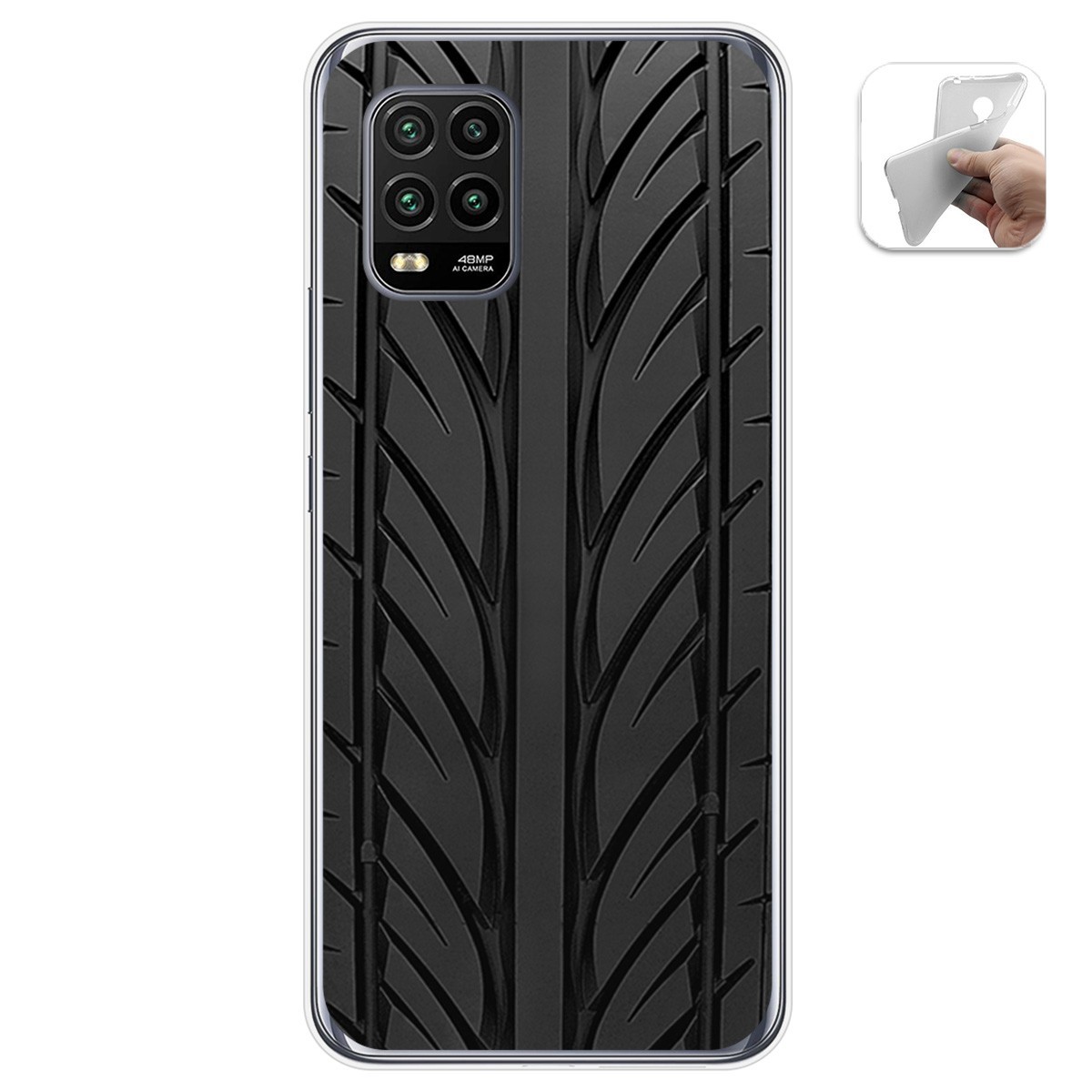 Funda Gel Tpu para Xiaomi Mi 10 Lite diseño Neumatico Dibujos