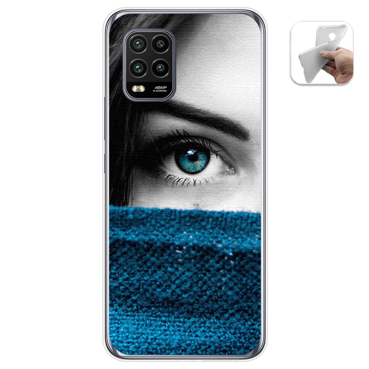 Funda Gel Tpu para Xiaomi Mi 10 Lite diseño Ojo Dibujos