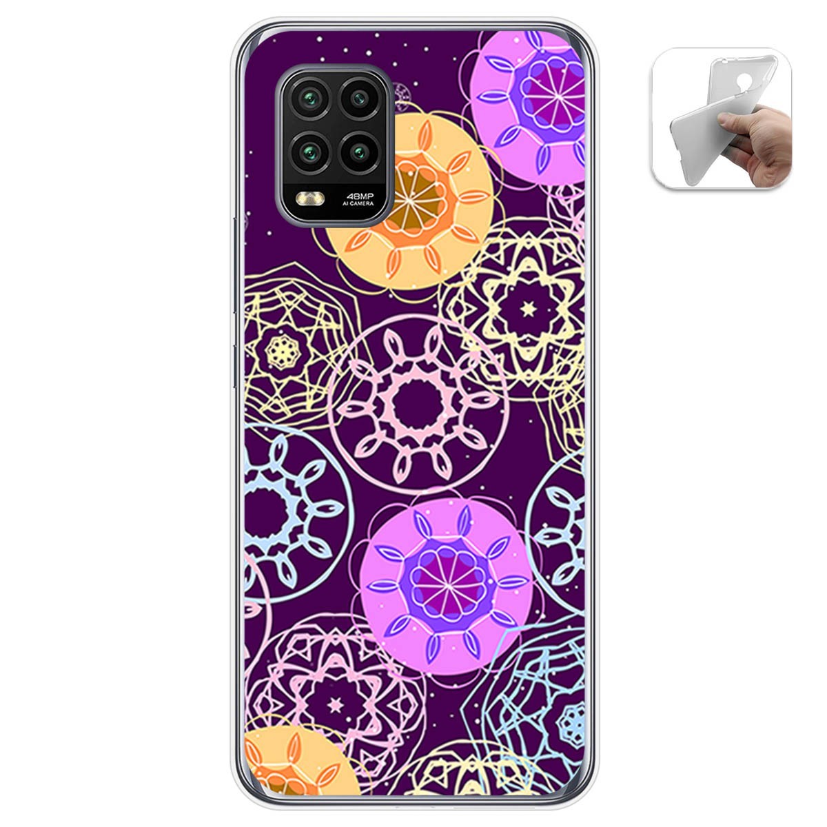 Funda Gel Tpu para Xiaomi Mi 10 Lite diseño Radial Dibujos