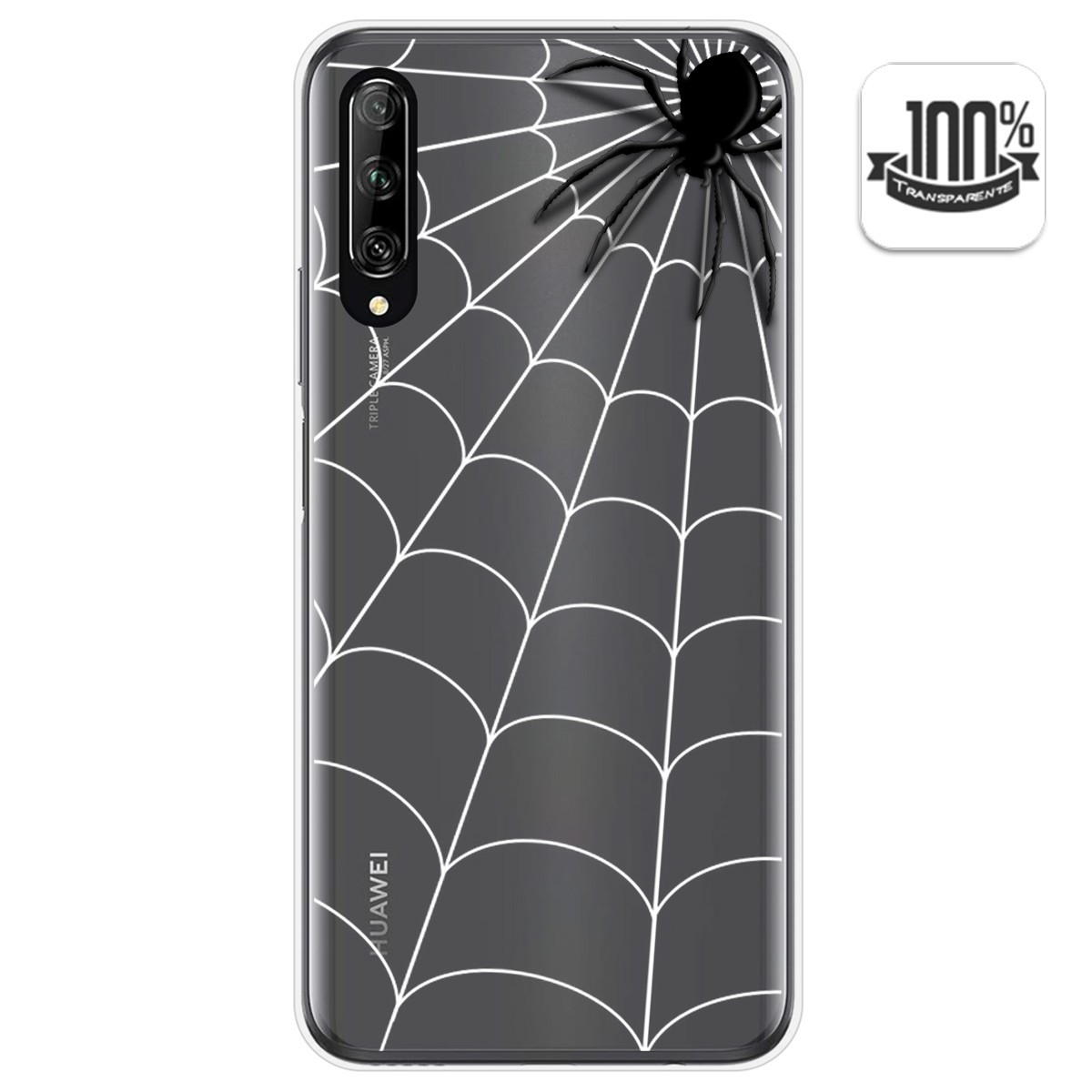 Funda Gel Transparente para Huawei P Smart Pro diseño Araña Dibujos