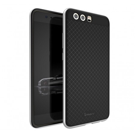 Funda Tipo Neo Hybrid (Pc+Tpu) Negra / Plata para Huawei P10 Plus