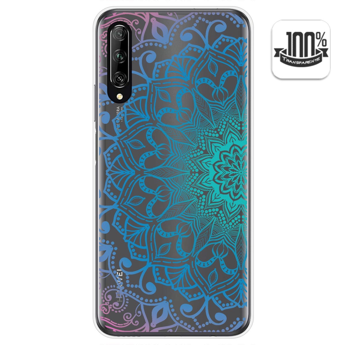 Funda Gel Transparente para Huawei P Smart Pro diseño Mandala Dibujos