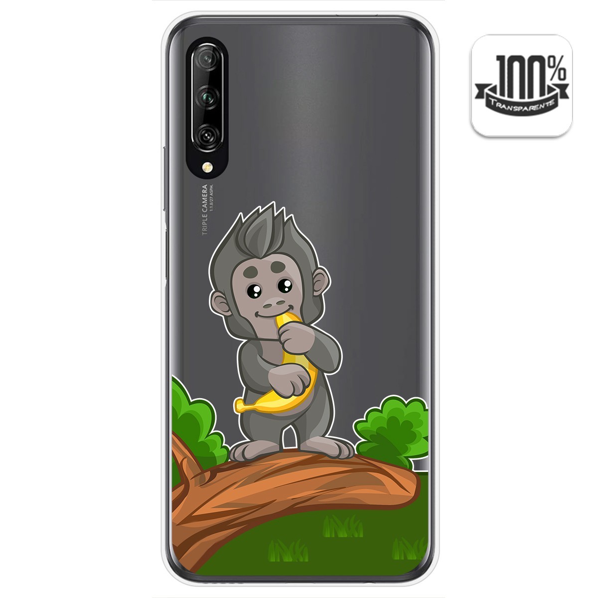 Funda Gel Transparente para Huawei P Smart Pro diseño Mono Dibujos