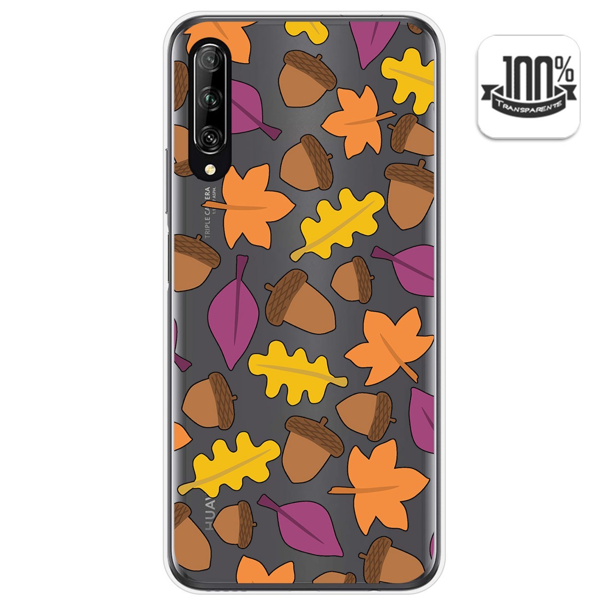 Funda Gel Transparente para Huawei P Smart Pro diseño Otoño Dibujos
