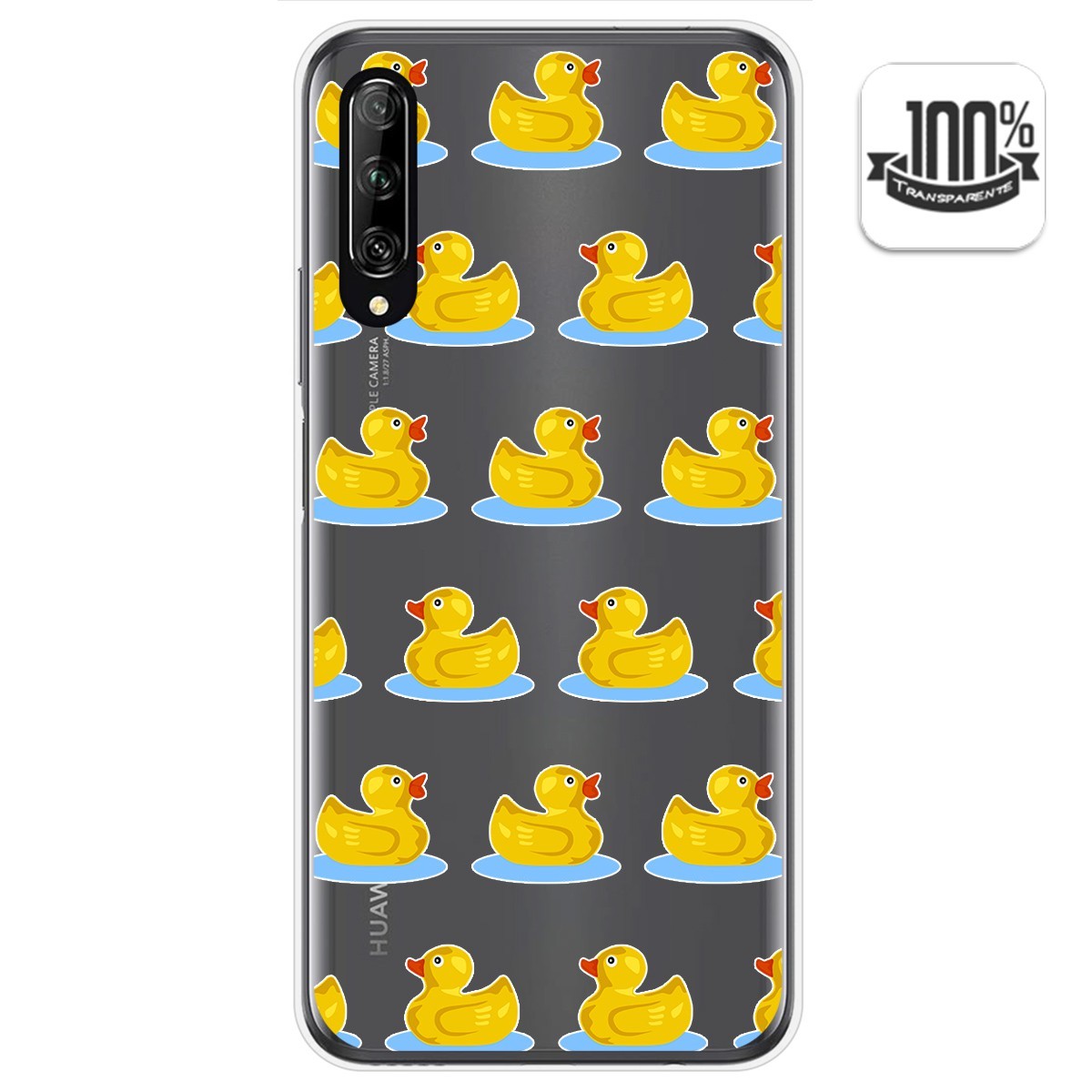 Funda Gel Transparente para Huawei P Smart Pro diseño Pato Dibujos