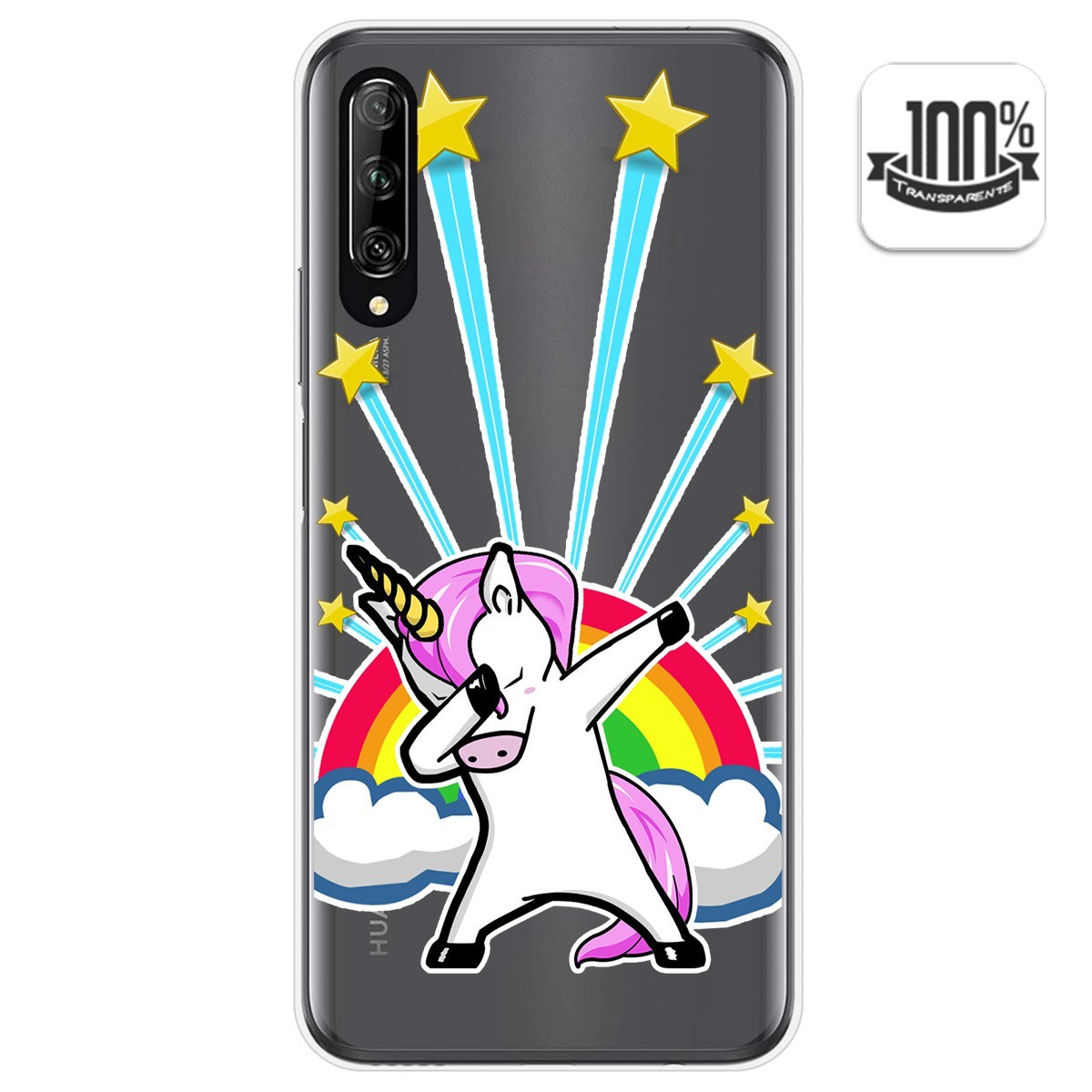 Funda Gel Transparente para Huawei P Smart Pro diseño Unicornio Dibujos