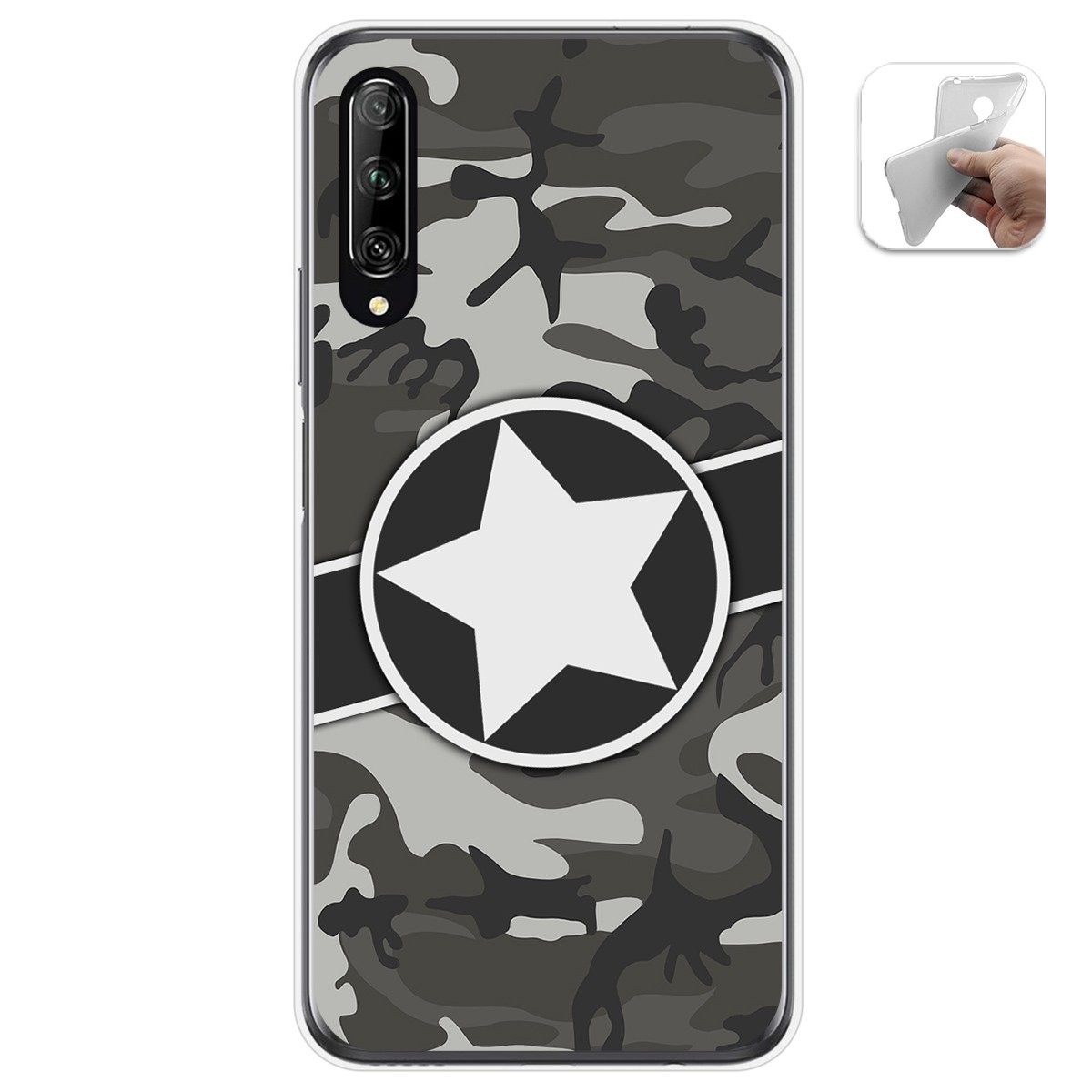 Funda Gel Tpu para Huawei P Smart Pro diseño Camuflaje 02 Dibujos