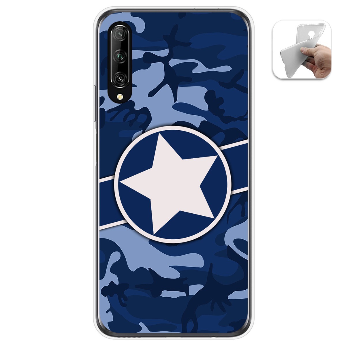 Funda Gel Tpu para Huawei P Smart Pro diseño Camuflaje 03 Dibujos
