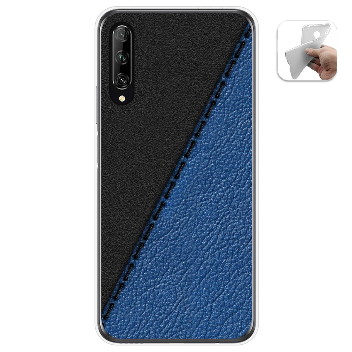 Funda Gel Tpu para Huawei P Smart Pro diseño Cuero 02 Dibujos