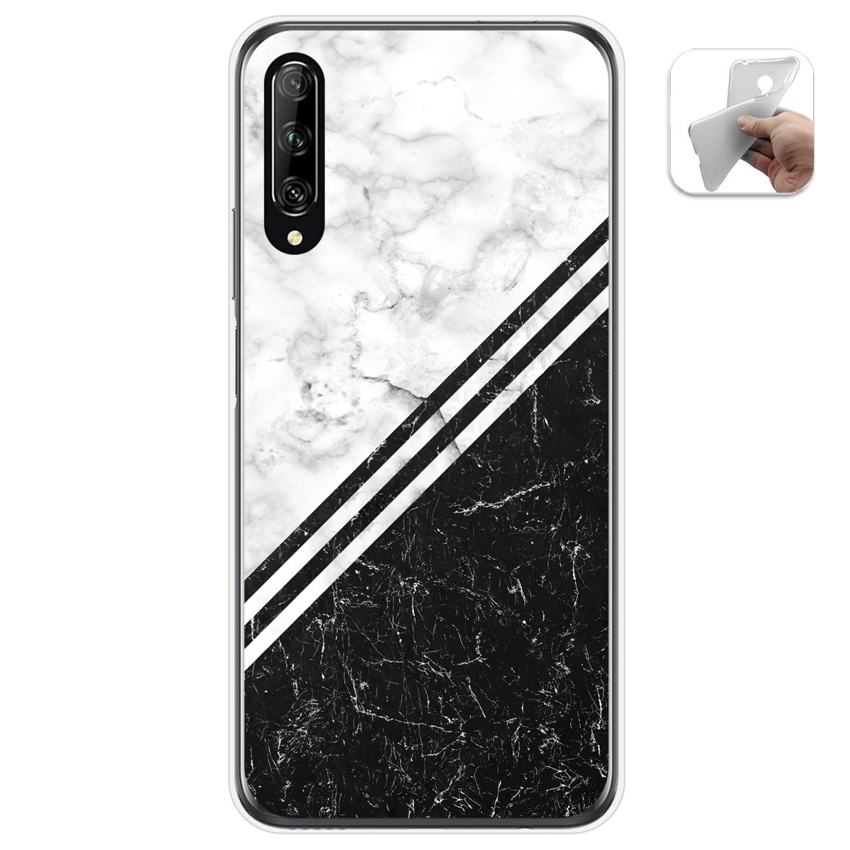 Funda Gel Tpu para Huawei P Smart Pro diseño Mármol 01 Dibujos